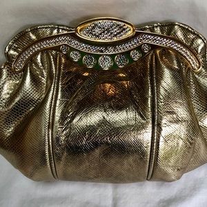 Evening Bag of Pewter w Crystals